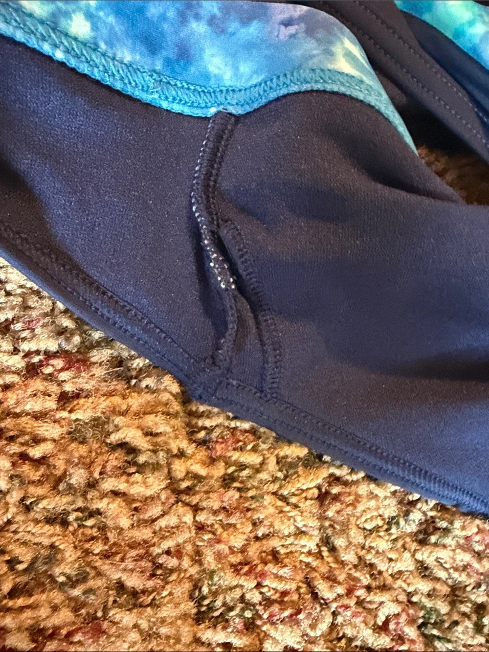 Athleta Girl Blue Tie-Dye Swim Bikini Top